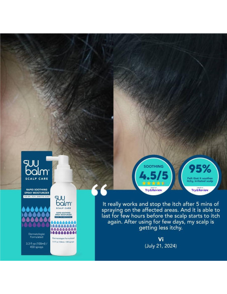 Suu Balm Spray Hidratante Anticaspa 40 ml - Alivio Picazón