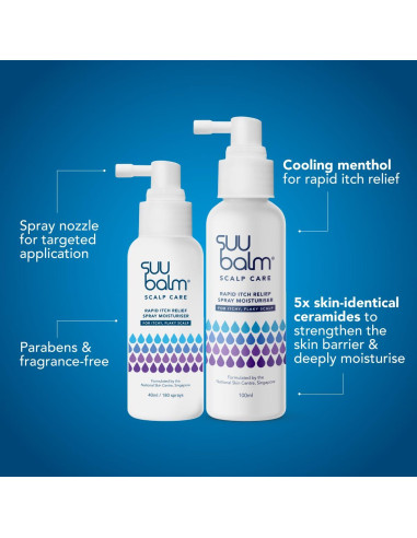 Suu Balm Spray Hidratante Anticaspa 40 ml - Alivio Picazón