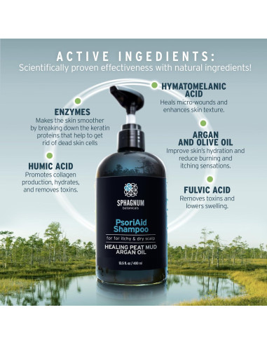 Champú Natural Sphagnum Botanicals 400 ml para Psoriasis
