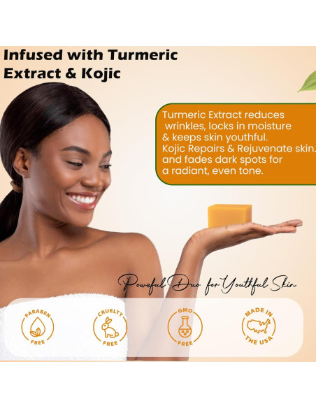 Jabón de Cúrcuma Kojic Balemalik 150g - Unifica Tono Piel