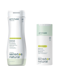 Paquete Gel de Ducha y Desodorante Vegano ATTITUDE 473ml + 85g