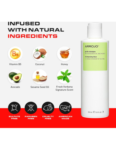 Champú Suave Arrojo 250 ml - Sin Sulfatos con Vitamina B5