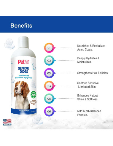 Champú Natural para Perros Mayores Kinross 473 ml - Hidratante