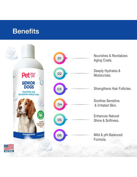 Champú Natural para Perros Mayores Kinross 473 ml - Hidratante