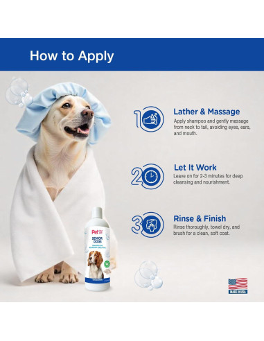 Champú Natural para Perros Mayores Kinross 473 ml - Hidratante