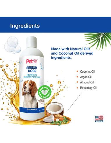 Champú Natural para Perros Mayores Kinross 473 ml - Hidratante