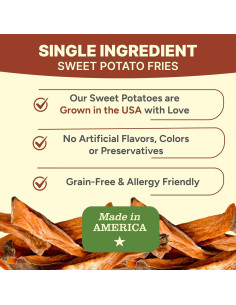Golosinas para Perros Gaines Family Farmstead 396 g - Papas Fritas de Batata Sin Granos 2