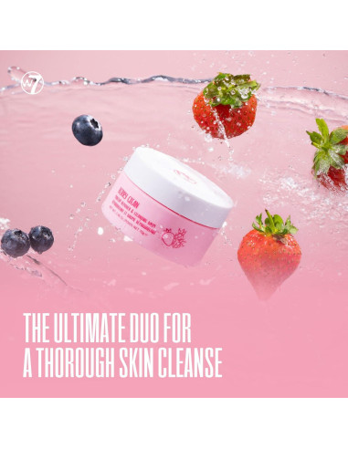W7 Berry Clean Set de Balsamo y Limpiador Espumoso 490g