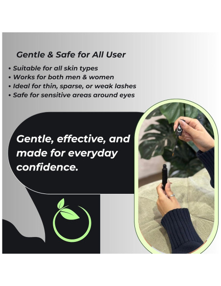 Aceite Crecimiento Pestañas y Cejas SARQI 10 ml Natural