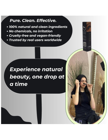 Aceite Crecimiento Pestañas y Cejas SARQI 10 ml Natural