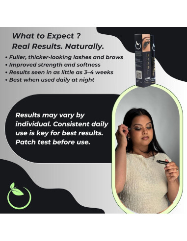 Aceite Crecimiento Pestañas y Cejas SARQI 10 ml Natural