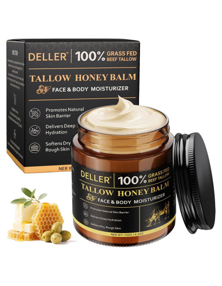 Bálsamo Facial Deller 248g Grasa de Res y Miel Natural