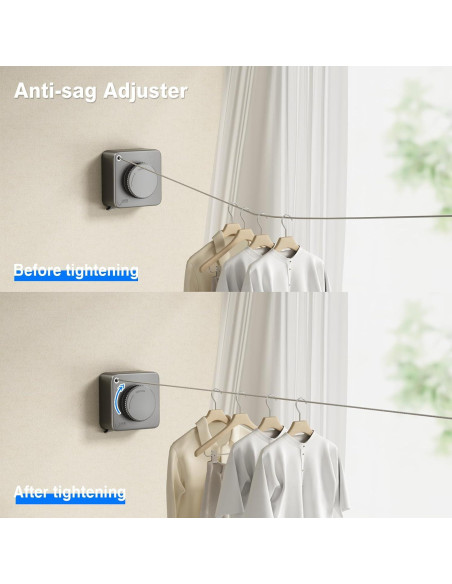 Tendedero Retráctil Antisagado Mustorn 4.6m Acero Inoxidable