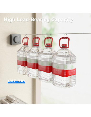 Tendedero Retráctil Antisagado Mustorn 4.6m Acero Inoxidable