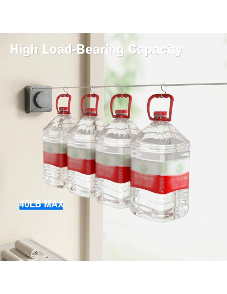 Tendedero Retráctil Antisagado Mustorn 4.6m Acero Inoxidable