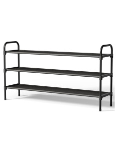 Estante de Zapatos Kitsure 3 Niveles Negro 99.1x30x59 cm
