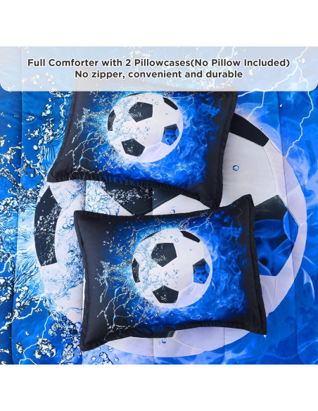 Conjunto de Sábanas de Fútbol 3D Andency Completo 3 Piezas