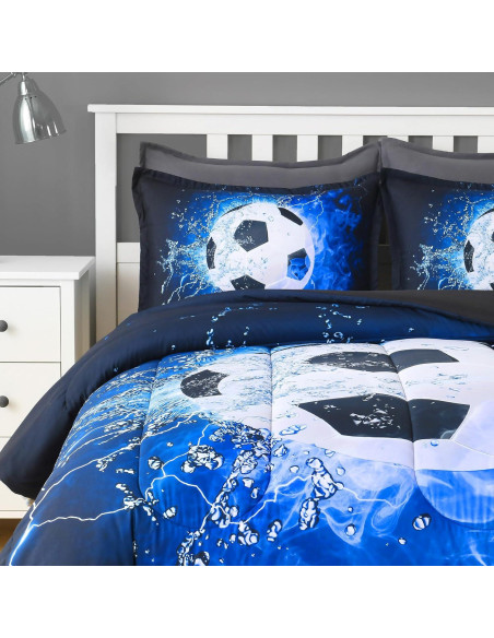 Conjunto de Sábanas de Fútbol 3D Andency Completo 3 Piezas