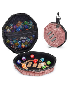 Bandeja y Estuche de Dados DnD ENHANCE Dragón Rosa 150 Dados