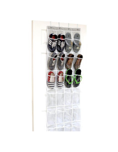 Organizador de Zapatos Colgante Simple Houseware 24 Bolsillos Gris