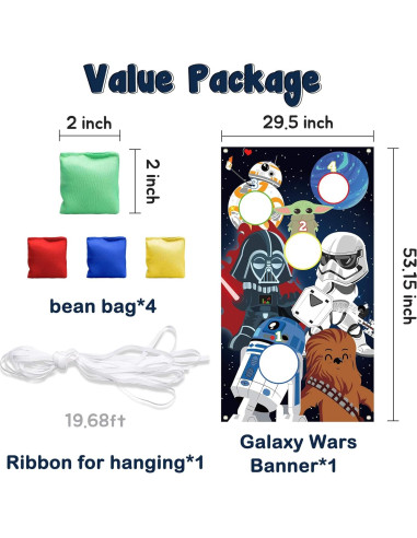 Juego de Lanzamiento ERguanfoiun Galaxy Wars con 4 Bolsas