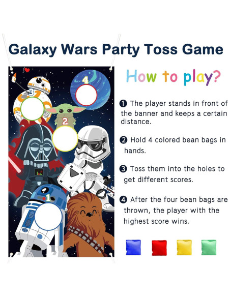 Juego de Lanzamiento ERguanfoiun Galaxy Wars con 4 Bolsas