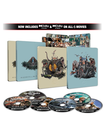Antología Completa Jurassic Park y World 4K UHD Steelbook