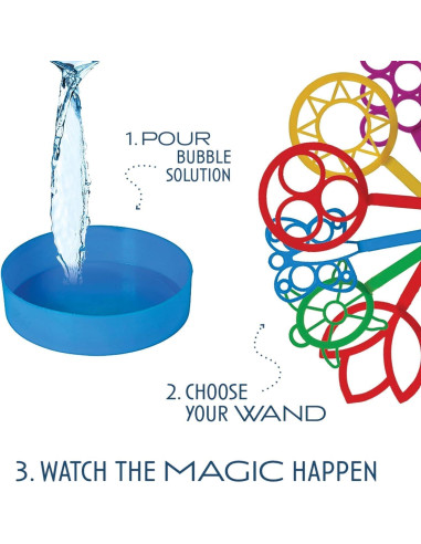 Paquete de 11 Varitas de Burbujas Neliblu - Colores Surtidos