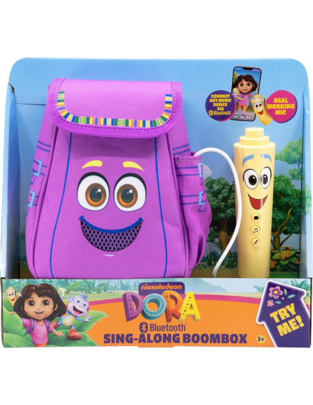 Boombox Karaoke Bluetooth ekids Dora con Micrófono