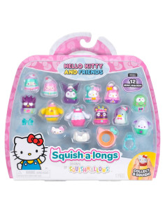 Mini-Squish Hello Kitty y Amigos - Paquete de 12 con Accesorios