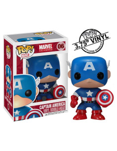 Figura de Vinilo Pop Capitán América Funko 9.5 cm Coleccionable