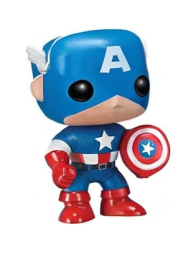 Figura de Vinilo Pop Capitán América Funko 9.5 cm Coleccionable