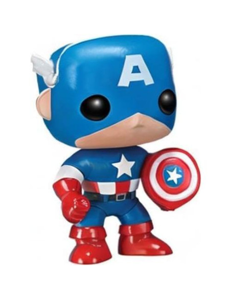 Figura de Vinilo Pop Capitán América Funko 9.5 cm Coleccionable