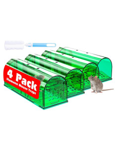 Trampas Humanas para Ratones Wanqueen 4 Pcs Reutilizables