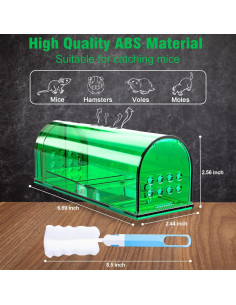 Trampas Humanas para Ratones Wanqueen 4 Pcs Reutilizables 2