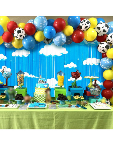 Cortinas de Flecos de Aluminio Simaya 2PACK Cumpleaños