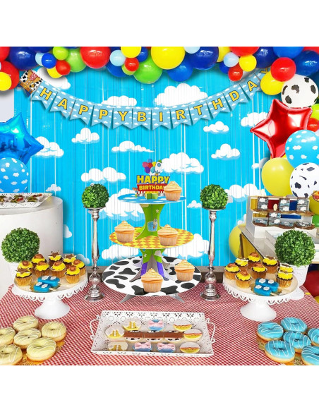 Cortinas de Flecos de Aluminio Simaya 2PACK Cumpleaños