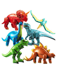 Decoraciones Inflables de Dinosaurios KiddieLoot - 6 Piezas 130-168 cm