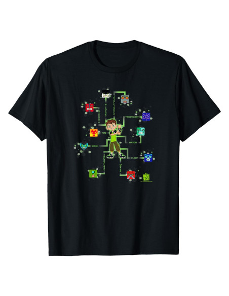 Camiseta Ben 10 Bloques 100% Auténtica Unisex Niño
