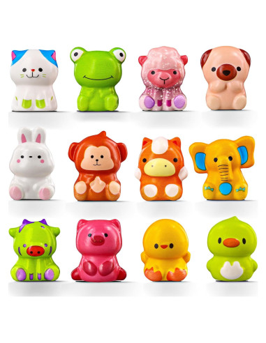 12 Juguetes Antiestrés Squishies de Animales Bravobeauty