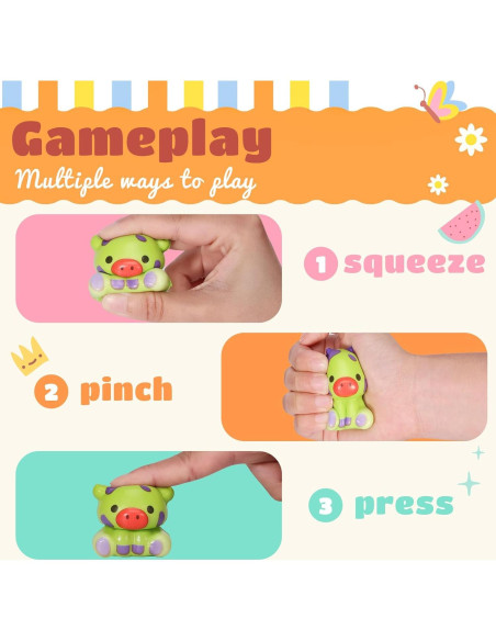 12 Juguetes Antiestrés Squishies de Animales Bravobeauty