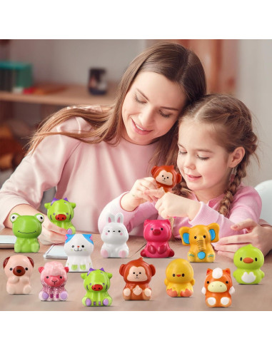 12 Juguetes Antiestrés Squishies de Animales Bravobeauty