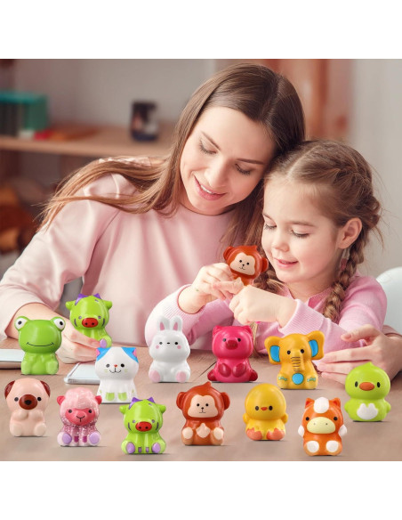 12 Juguetes Antiestrés Squishies de Animales Bravobeauty