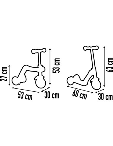 Scooter Triciclo Smoby Switch 2 en 1 para Niños 18 Meses a 3 Años