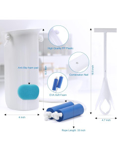 Kit de Ayuda para Calcetines Jellas - Dispositivo Blanco 10.16 cm 2