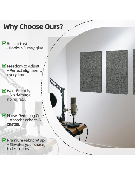 Paneles Acústicos Art3dwall 4 PCS 61x30.5cm Aislantes Sonido Gris Paneles Acústicos Art3dwall 4 PCS 61x30.5cm Aislantes Sonido Gris