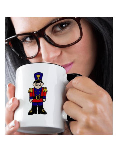 Taza Bicolor 15oz 3dRose Soldado de Juguete Negra 2