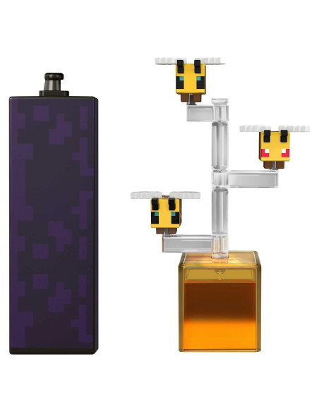 Figura de Acción Minecraft Abeja Mattel 8.25 cm con Portal
