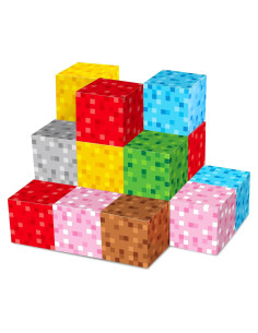 24 Mini Cajas de Sorpresa Pixel para Fiesta de Cumpleaños