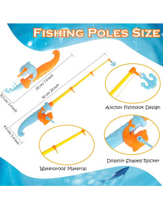 Juego de Pesca Magnético 12 Piezas Norcoin para Niños 2